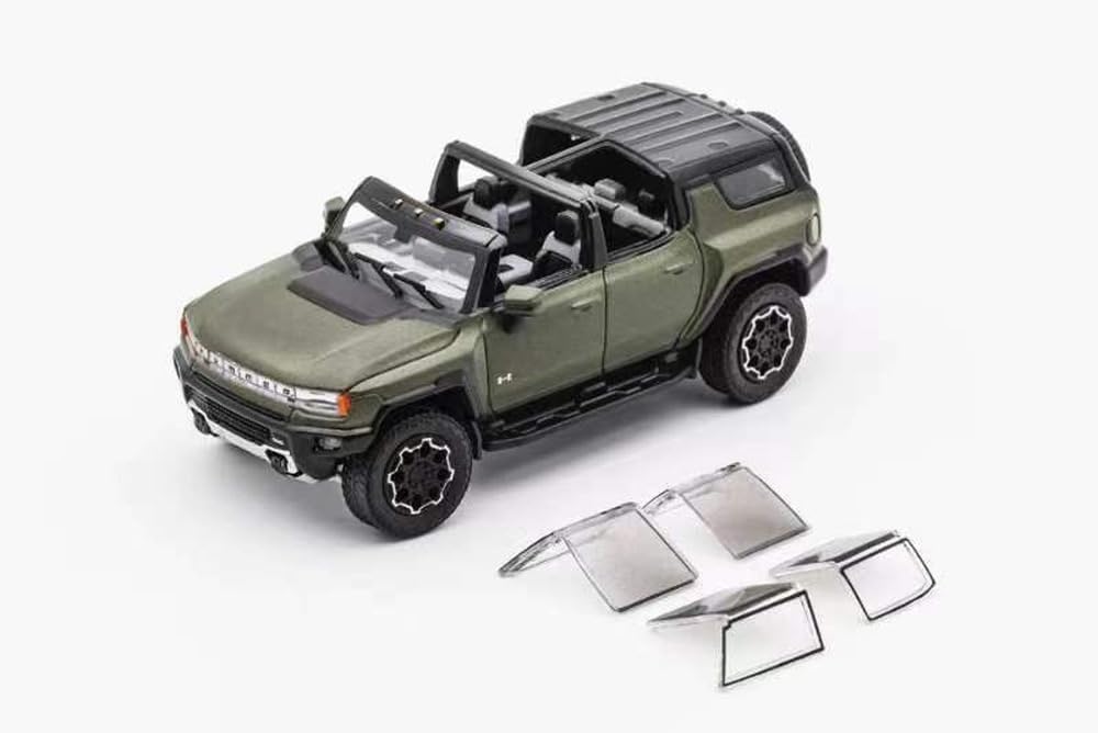 Gaincorp Products Scale GMC Hummer EV SUV Green Finished Product 1/64 (LHD) KS049-359
