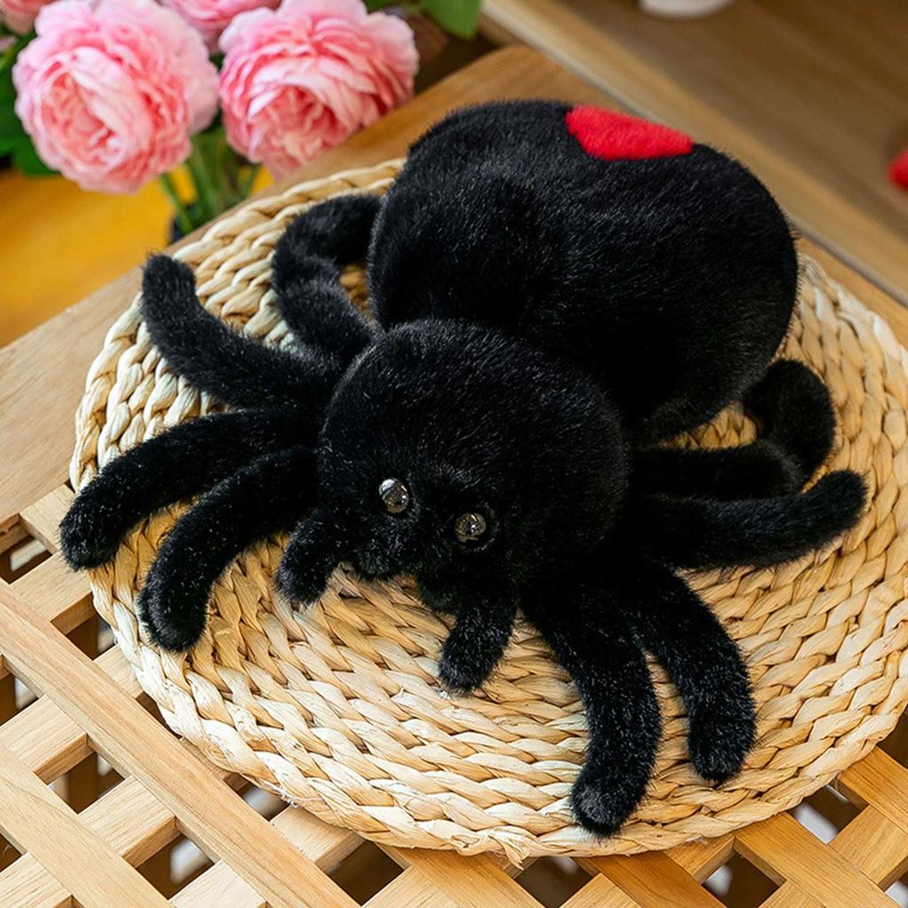 Red Tailed Spider Plush Toy Spider Throw Pillow Halloween Plush Doll Children's Gift Halloween Doll Gift