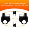 2pcs 22-25mm Anti-Theft Helmet Lock Heavy Duty Motorcycle Scooter ATV Includes 4 Keys D Circle Buckle Keychain