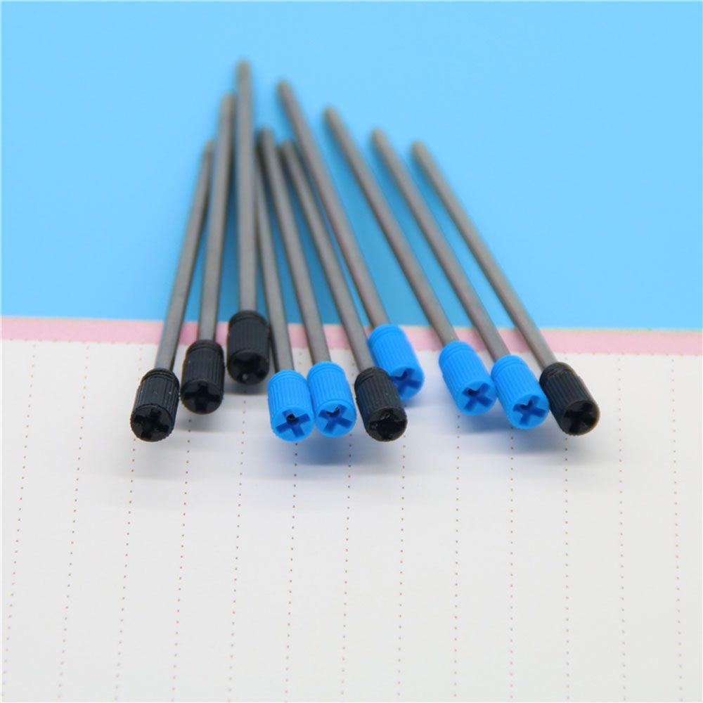 10 шт./лот 0,5 мм школьные офисные синие/черные чернила для шариковых ручек сменные стержни металлический средний стержень пера