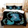 3D Printed Mermaid Princess Bedding Set for Girls and Women, Dreamy Quilt Cover Pillowcases 2/3pcs Gift
