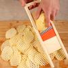 2-in-1 Potato & Vegetable Slicer - Manual Wave Cutter with Flower Design, Durable Plastic Kitchen Gadget for Perfect Ripples and Flowers