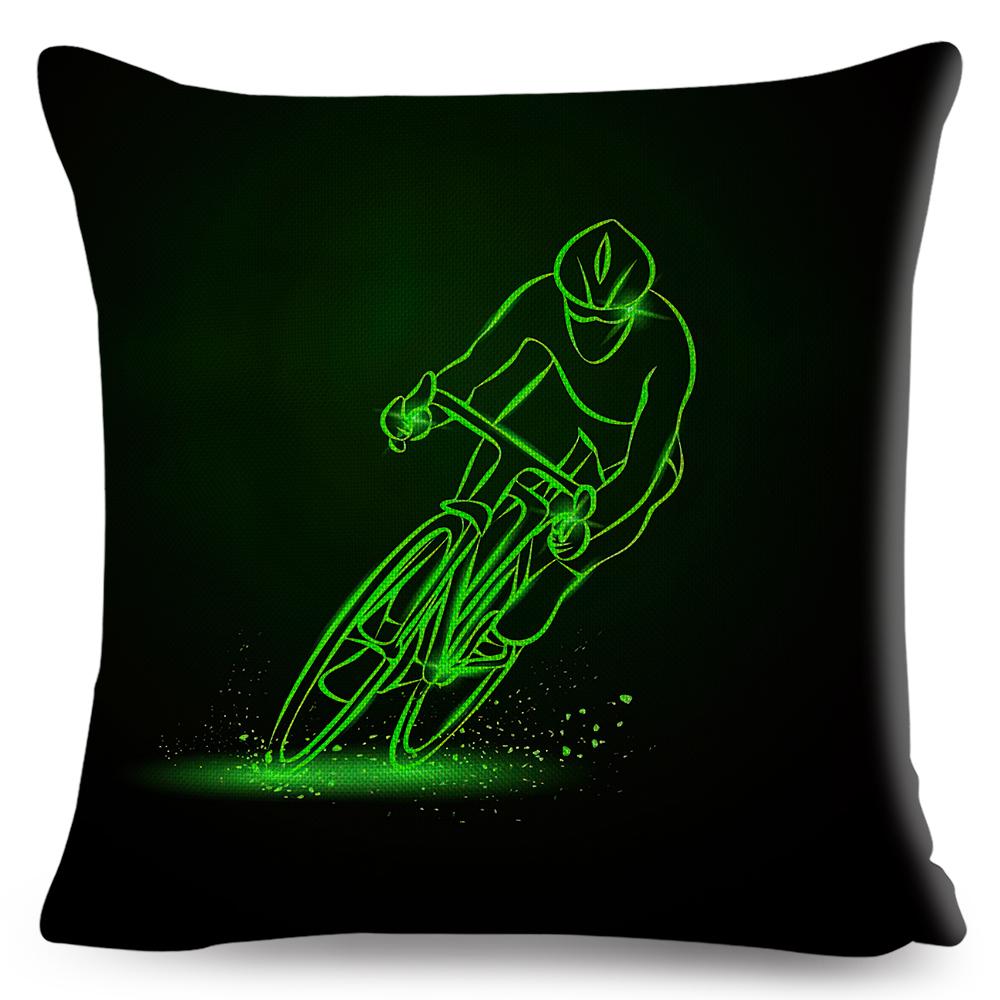 Dynamic Sports Action Graphic Double Sided Printed Pillow Case Living Room Bedroom Decor Cushion Cover