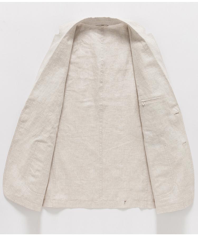 Мужской летний льняной повседневный блейзер - Легкий костюм для молодых и среднего возраста