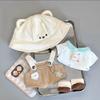 1 set Bear Hat 20cm Cotton Doll Clothes Cartoon Overalls Plush Doll Clothes  Doll Accessories