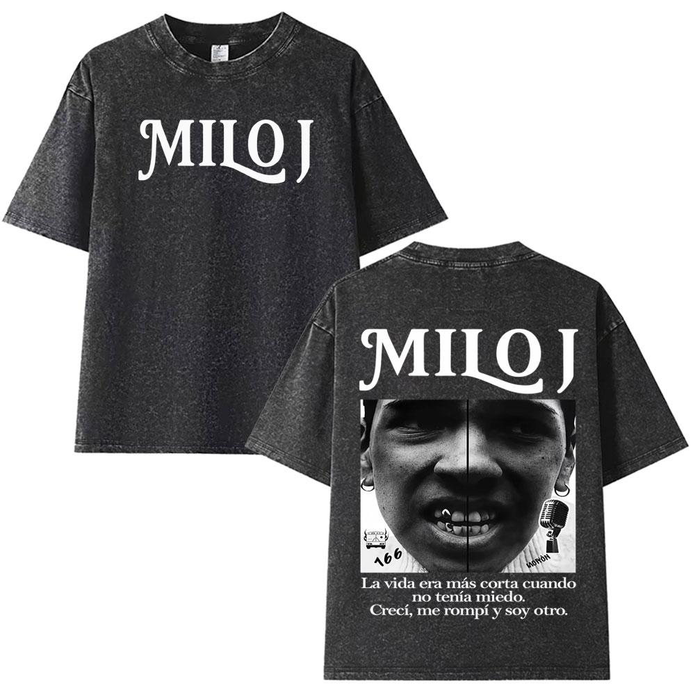 Rapper Milo J New Album Merch Mens Womens Clothing Loose Vintage Washed T Shirt Aesthetic Short Sleeve Tshirts Unisex