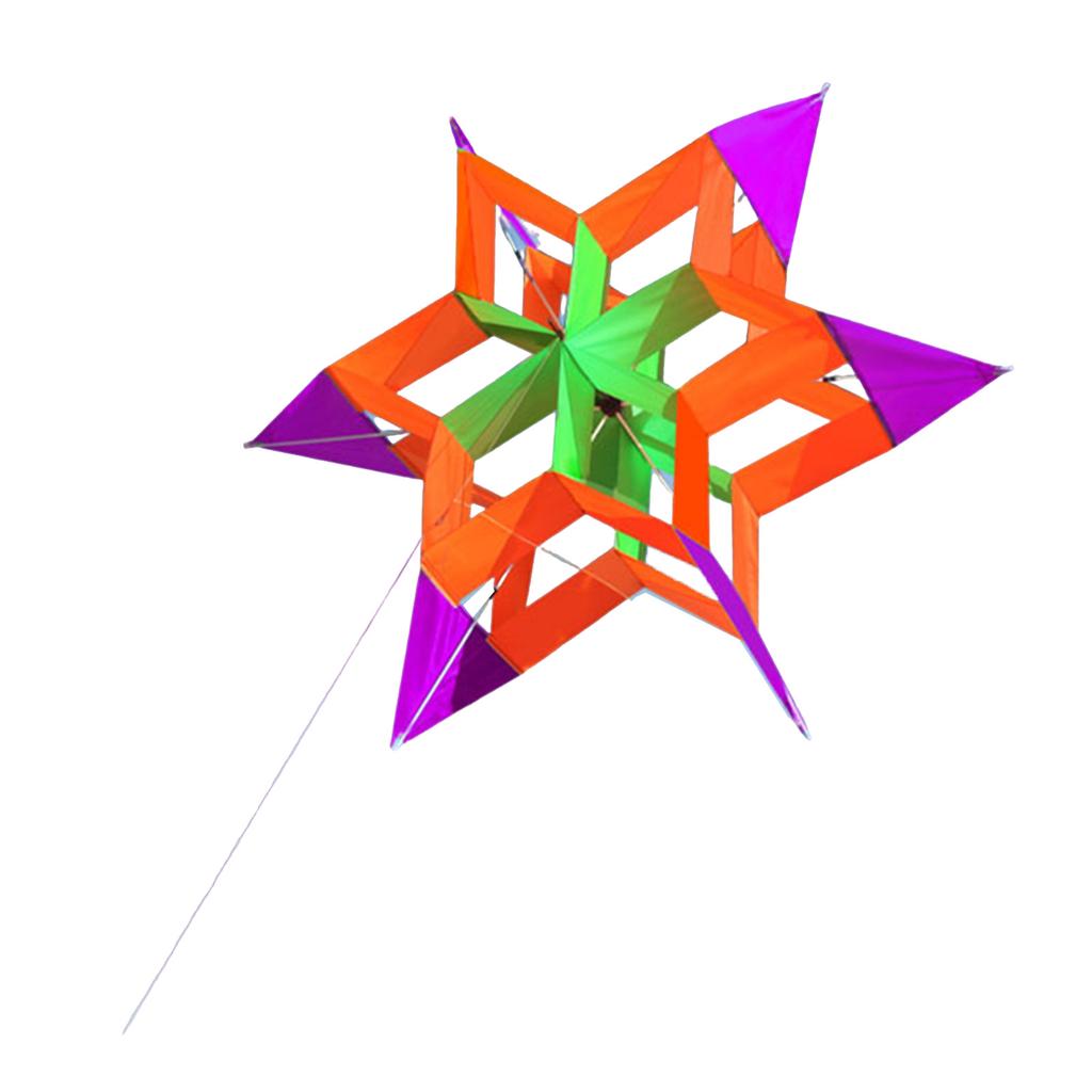 3D Lotus Kite With High Wind Resistance For Outdoor Family Beach Activities Easy Assembly Durable Polyester