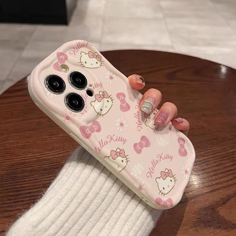 KT Чехол для телефона KT Cat с бантом, защищенный от падений, для Apple iPhone 11/12/13/15/16 Pro/17 Pro Max