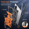 Hidden Metal Holder Magnetic Shockproof Phone Case For Galaxy Z Fold8 5G, TPU+PC Dual Stand Protective Cover Support Wireless Charging