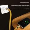240W Fast Charging Silicone Cable with Colorful Light, Dual TYPE-C for Phones and Tablets