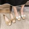 Arrival Spring Summer Bow Comfortable Casual Solid Color Elegant Women Shoes Shallow Breathable Flat