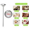 Food Thermometer Physical Sensing No Battery Required Precision Stainless Steel Milk Tea Coffee Drinks Kitchen Thermometer Home Supply