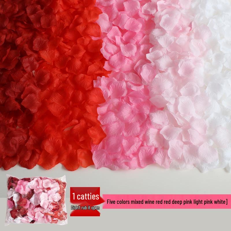 Романтический Свадебный Декор для Помолвки: Искусственные лепестки красной розы