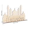 New Wooden EID Mubarak Decoration Ramadan Mubarak Ornaments Islamic Muslim Pendant Eid Al Adha Party Supplies Ramadan Kareem Gif