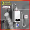 5500W Newest Water Heater Instant Water Heater Tankless Instantaneous Faucet Tap Kitchen Hot Water Crane LED Digital EU Plug