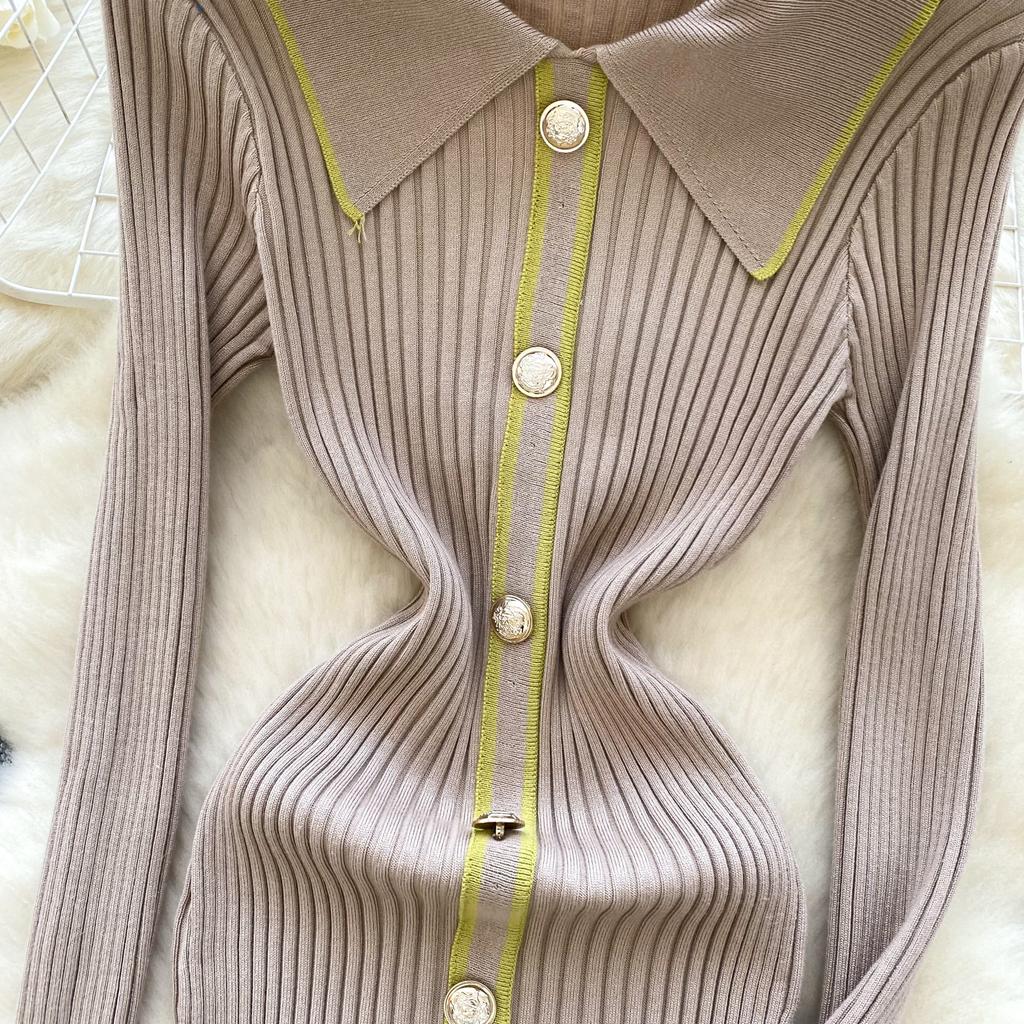 Autumn Winter Women Knitted Dresses 2024 Vintage Patchwork Striped Long Sleeve Bodycon Sexy Chic Long Dress