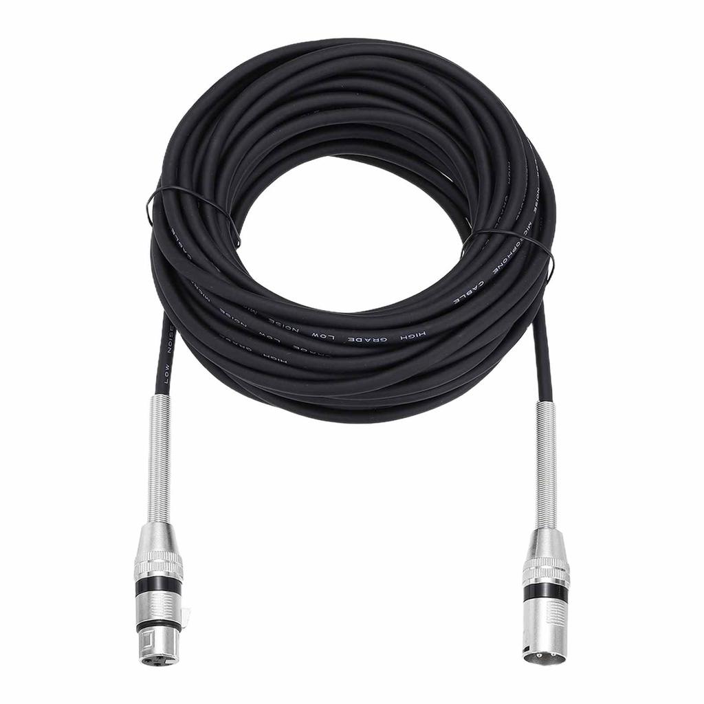 Кабель DMiotech XLR-XLR, 3-контактный, 22 AW G OFC, Папа-Мама, Микрофонный кабель, Разъем для провода, для Динамика, Микшера, Студийной PA-системы, 40 футов (черный)