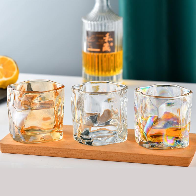 Japanese Twisted Whisky Glass Creative Bar Shochu Glass 150ml Beer Glass Household Water Glass Exquisite Gift