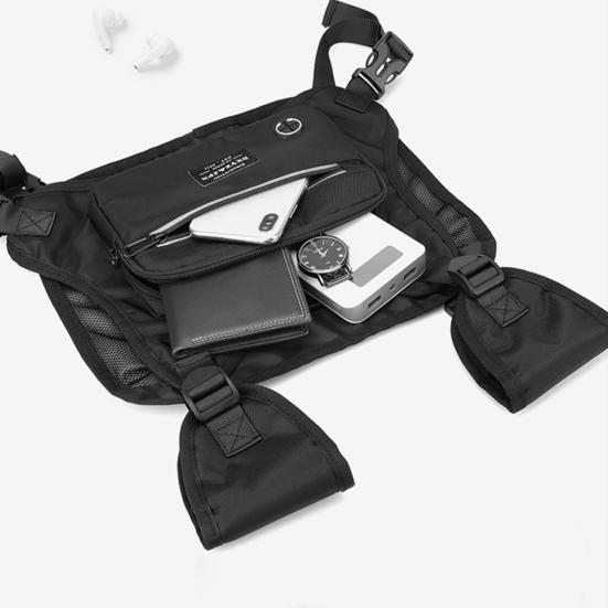 Нагрудная сумка для улицы, регулируемые ремни, вместительный водонепроницаемый карман на молнии для мужчин и женщин, спортивный жилет для бега, велоспорта, походов, путешествий, EDC, нагрудный пакет