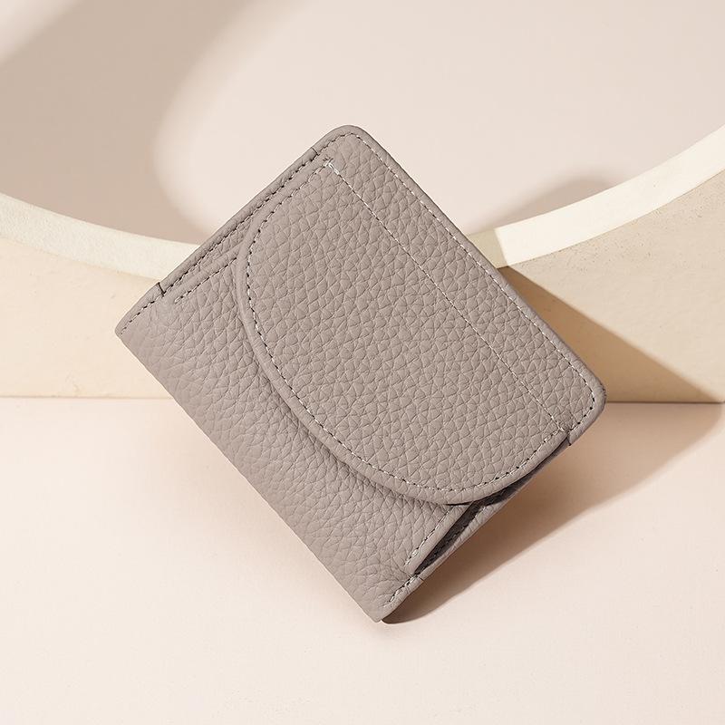 Женский кошелек из натуральной кожи с RFID-защитой с узором личи - кошелек для монет из коровьей кожи в японском стиле