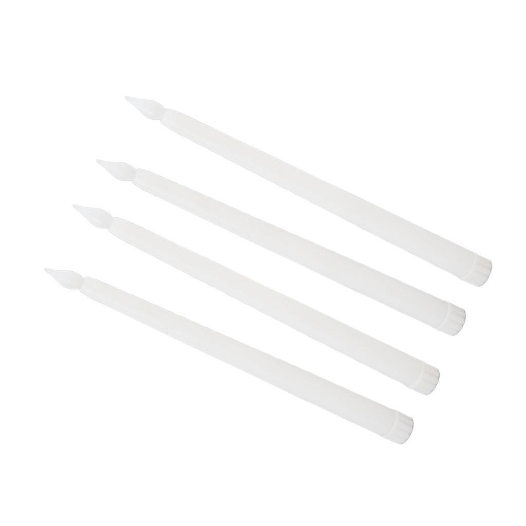 4 шт. светодиодных свечей без дыма, без пламени, безопасные, экологически чистые, теплый свет, электрическая светодиодная конусная свеча