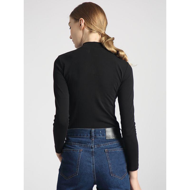 2025 Fall and Winter Pure Cotton Slim Fit Inner Wear Cotton Base Shirt Tops Tide Fashionable Stylish Half-High Collar Long Sleeves T-Shirt Female