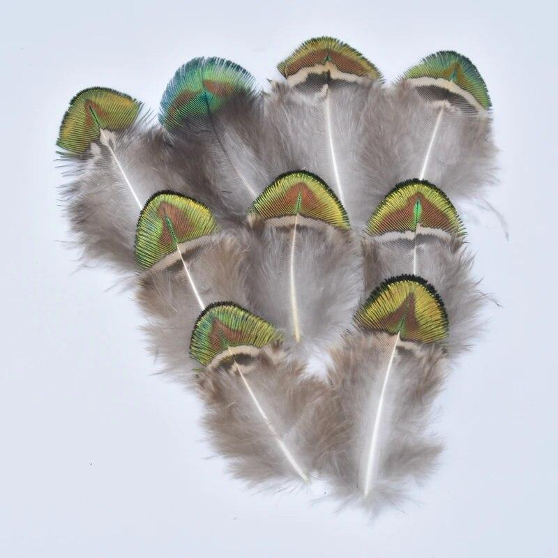 Natural Small Gold Peacock Feathers for Jewelry Making Creation Crafts 3-7cm DIY Handicraft Accessories Feather Carnaval Plumes