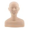 Soft Silicone Mannequin Manikin Head with Shoulder Bone Face Body Massage Training Eyelash