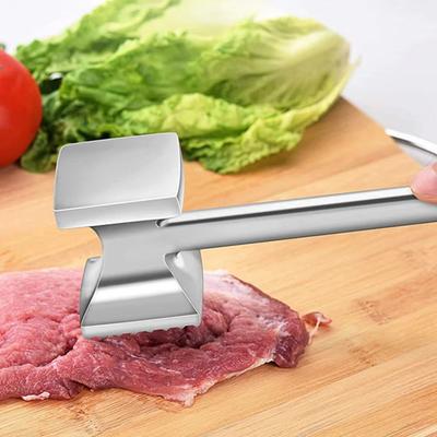 Кухонный гаджет из алюминиевого сплава размягчитель для мяса с длинной ручкой, двусторонний молоток для разрыхления мяса, квадратноголовый инструмент для отбивания мяса, стейк