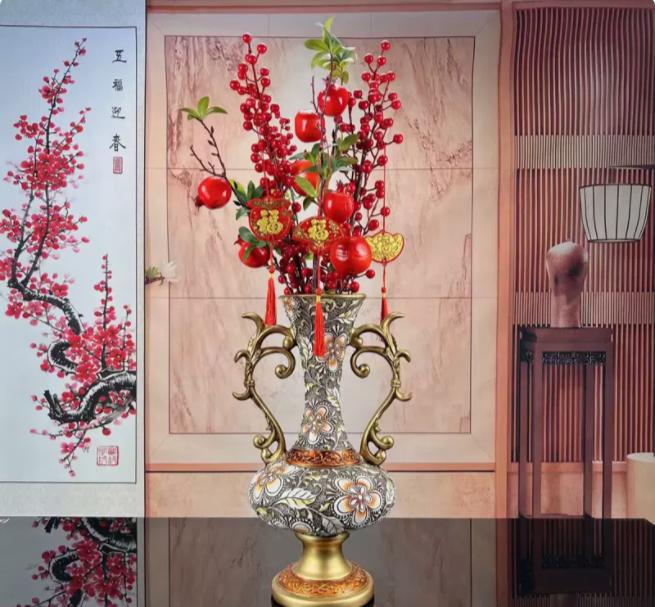 Европейская ретро смоляная ваза, украшение, декор для дома, гостиной, стола, искусственный цветочный горшок, орнаменты, поделки, магазин, отель, клуб, украшения