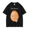 Egg Ed Sheeran Funny Meme T-shirt for Men and Women, Fashionable and Casual, Oversized Cotton Round-neck Short-sleeved
