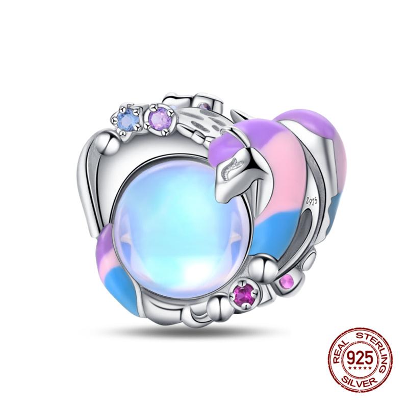 Подходит S925 оригинальный браслет с подвесками для женщин S925 стерлингового серебра изысканный зеркальный замок кулон бусины DIY ювелирные изделия подарок новый в