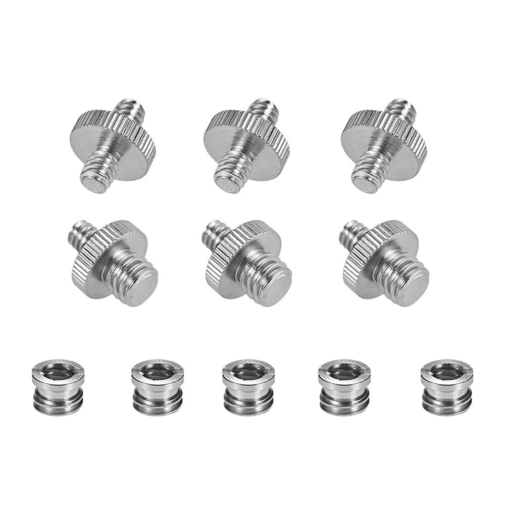 1 4  20 and 3 8  16 Threaded Screw Adapter Mount Set Reducer Bushing Converter for Camera Tripod Monopod Ballhead Light