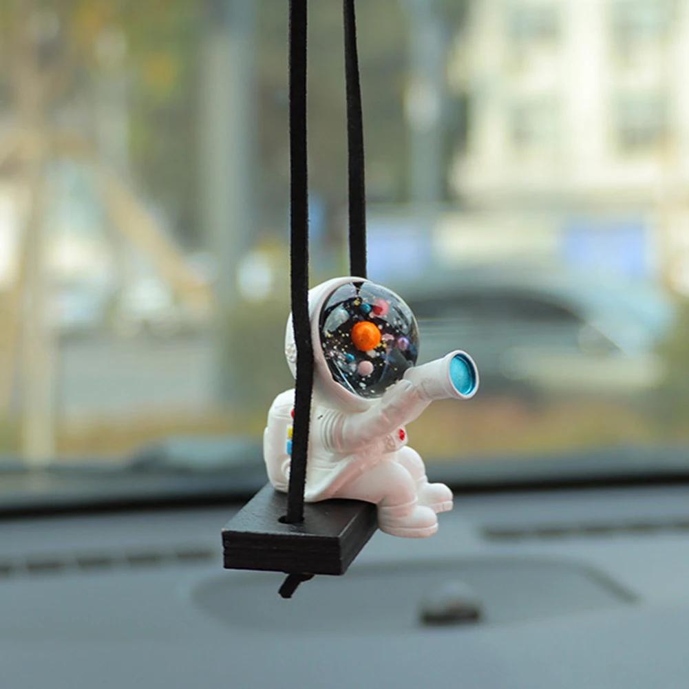 Автомобильные качели подвеска астронавт зеркало заднего вида подвесные украшения качели астронавт подвеска автомобильные украшения аксессуары