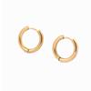 Stainless steel 20mm gold and silver loop earrings, basic simple and versatile thick earrings and ear jewelry