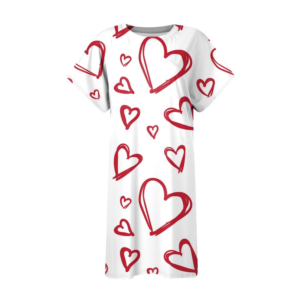 Женские повседневные однотонные пуловеры с круглым вырезом и короткими рукавами, платья с разрезом