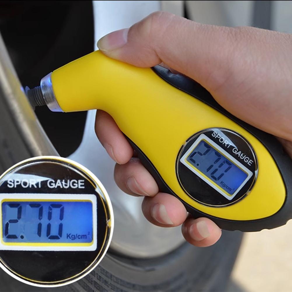 Portable LCD Display Auto Motorcycle Tyre Pressure Mini Meter Car Accessories Tire Diagnostic Digital Tool Gauge S9Q5