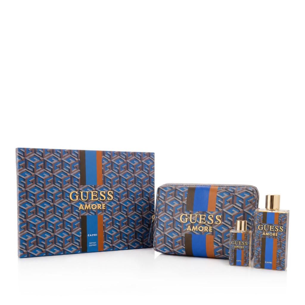 Guess Amore Capri EDT 100 ml + EDT MINI 7,5 ml + Cosmetic bag (unisex)