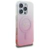 Etui do iPhone 16 Pro Guess Glitter Gradient MagSafe różowy