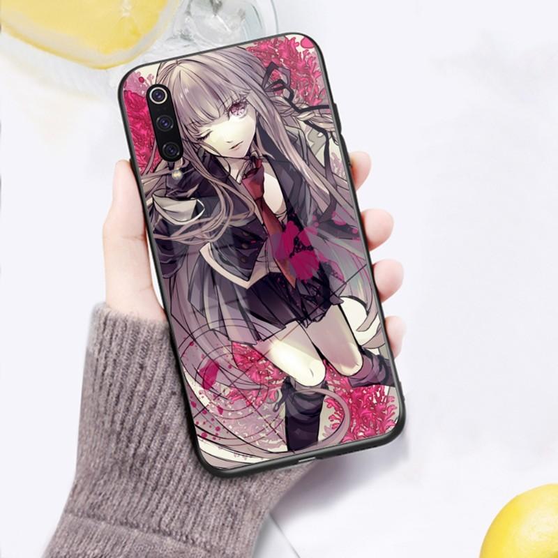Cool Anime Danganronpa Phone Case For Xiaomi 12 11T 10 9 Redmi Note 11 10 10S Pro Redmi 9 9A 8 Black PC Glass Phone Cover