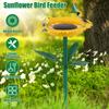 Bird Feeder Wild Bird Sun Floral Standing Feeder Outdoor Bird Bath Feeders Bowl Floral Shape Tray Decorative Garden Yard