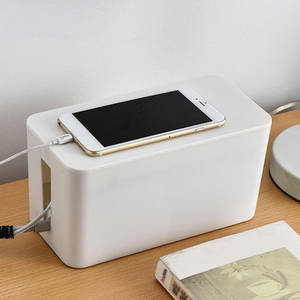 Ящик для хранения удлинителя, простой настольный ящик для хранения проводов домашнего использования