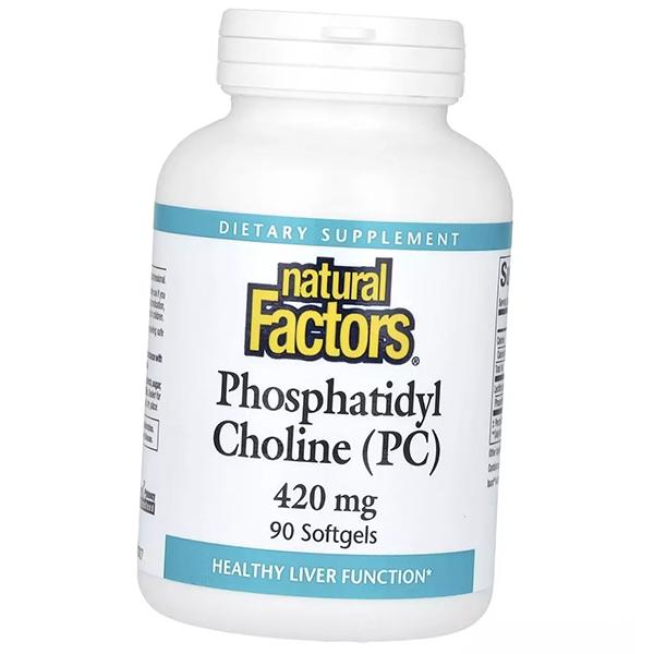 Фосфатидилхолин, Phosphatidyl Choline 420, Natural Factors 90гелкапс (72406013)