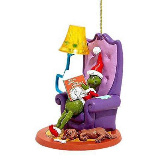 6 шт. акриловый подвесной кулон с четким принтом, очаровательный мультяшный дизайн, создающий атмосферу, елочные украшения, орнамент