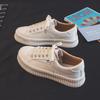 Модные парусиновые туфли для женщин 2024 года, весна-лето, новые спортивные женские повседневные туфли, черные парусиновые женские туфли на платформе, повседневные кроссовки488