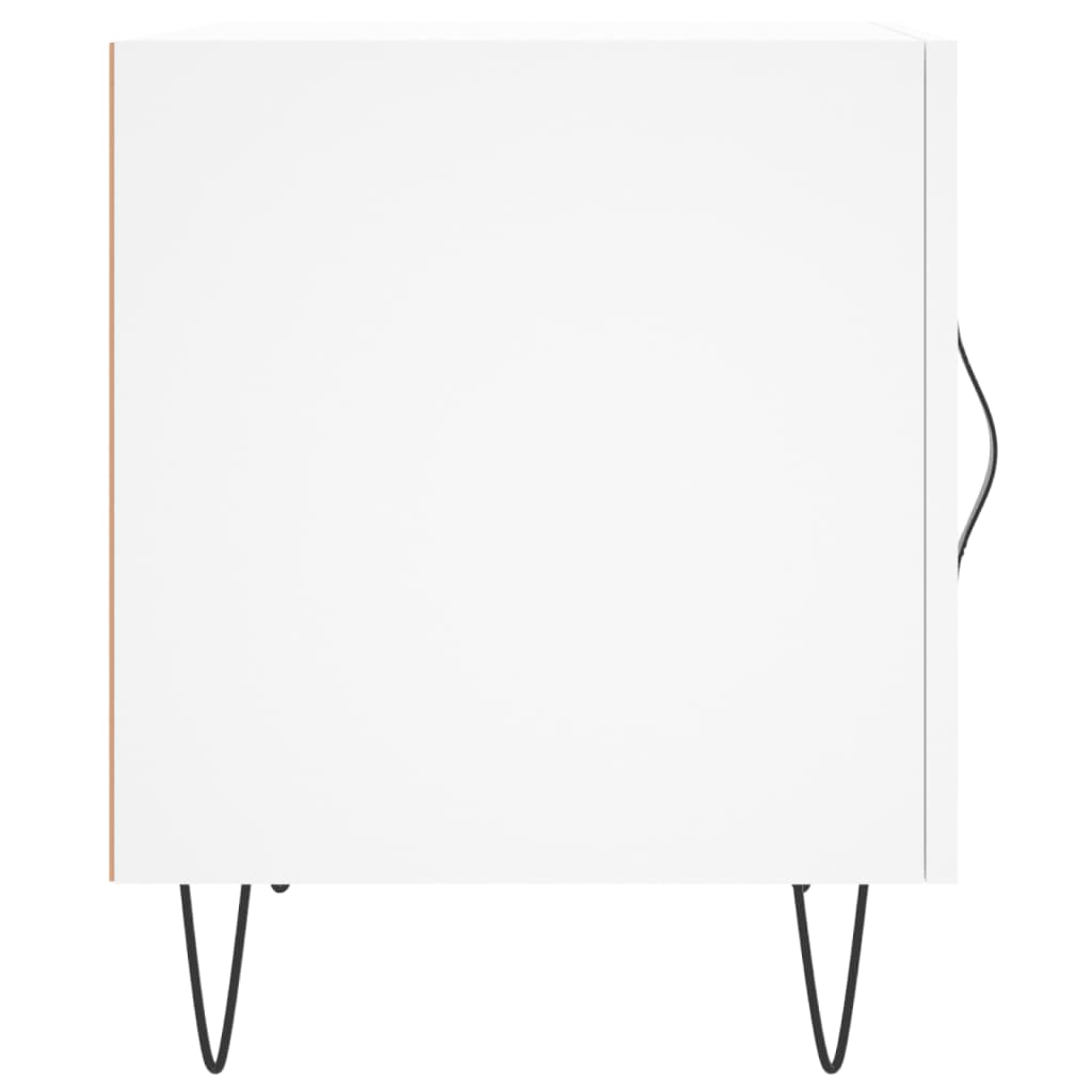 Vidaxl Szafka Nocna, Biała, 40X40X50 Cm, Materiał Drewnopochodny