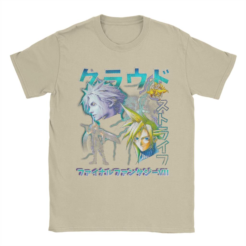 Unisex TShirt Aerith Gainsborough FF Magazine Final Fantasy Cotton Tee Shirt Short Sleeve T Shirt Round Collar Tops Printed