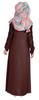 Bimba Islamic Clothes For Women Long Dress With Printed Hijab Scarf Rayon Abaya Maxi Front Button Muslim