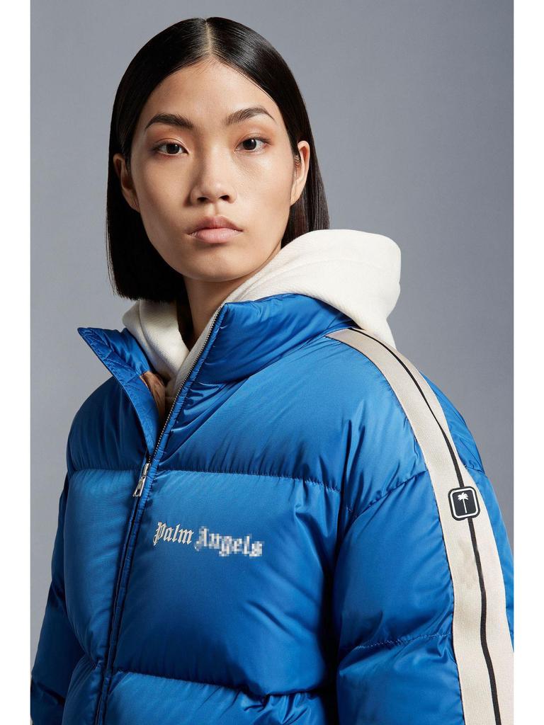 Унисекс Хлопковая куртка Palm Angel в полоску, цветовые блоки, принт с буквами, воротник-стойка