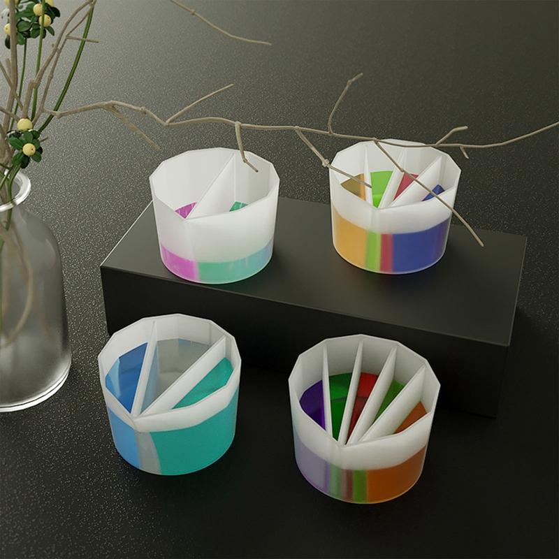 Раздельная чашка для смешивания цветов для заливки краски своими руками, силиконовая форма для капель в форме медведя из жидкости